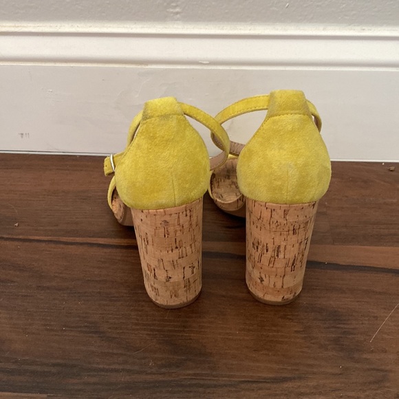 Cork and lime green Steve Madden heels - Picture 4 of 4